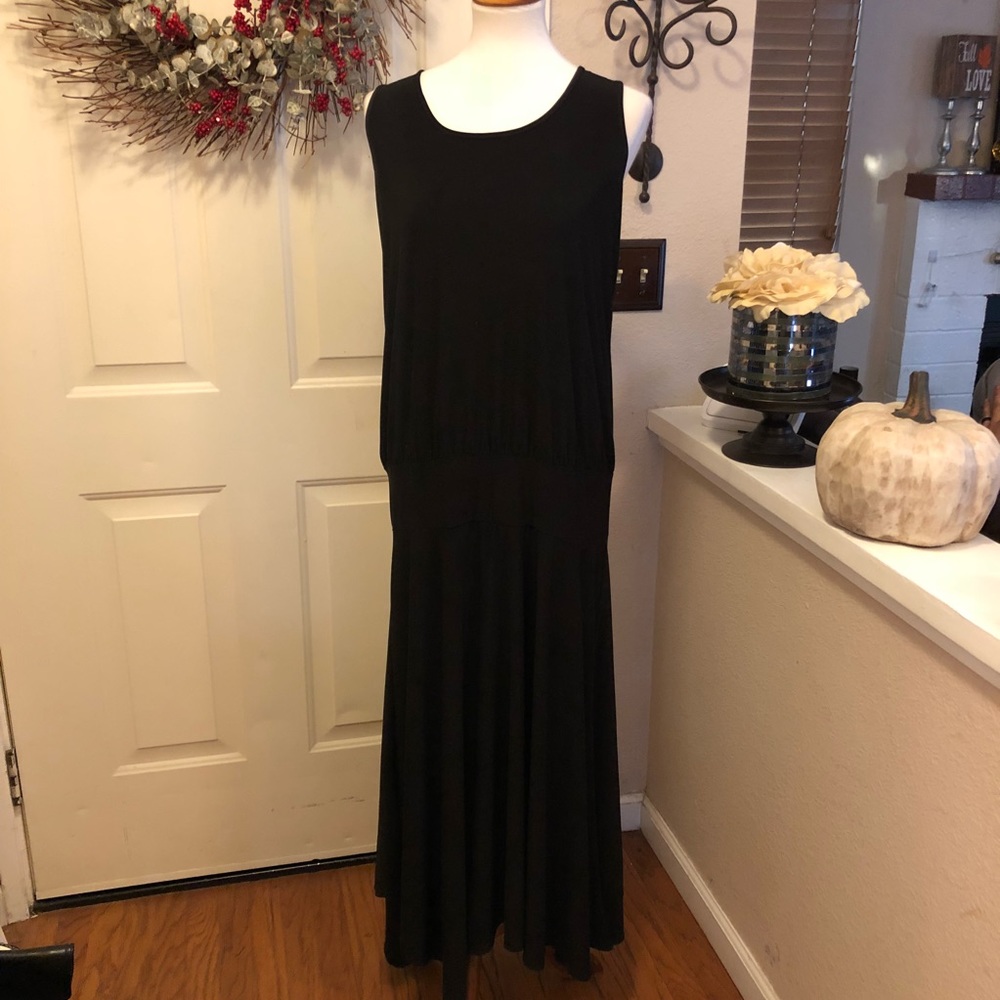 Marc Bouwer Black Sheath Maxi Dress